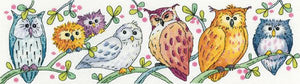 Owls on Parade Cross Stitch Kit, Heritage Crafts -Karen Carter