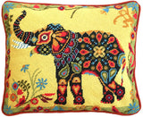 Painted Elephant Mandala Tapestry Kit Needlepoint, One Off Needlework