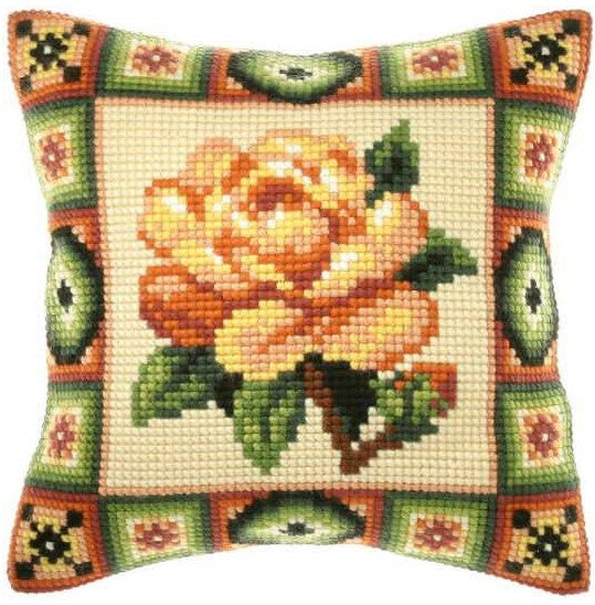 Peach Rose CROSS Stitch Tapestry Kit, Orchidea ORC9174