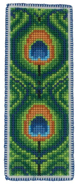 Peacock Feather Bookmark Cross Stitch Kit, Anchor PCE5009