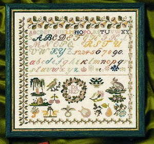 1827 Beidermeir Historic Sampler Cross Stitch Kit, Permin