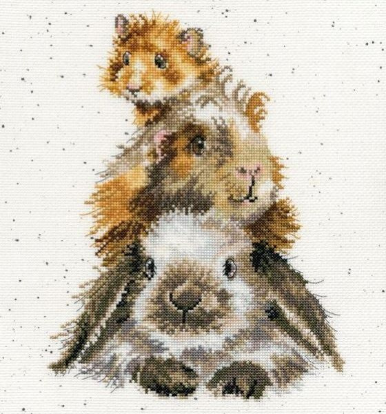 Piggy in the Middle Cross Stitch Kit, Bothy Threads, Wrendale Designs XHD65