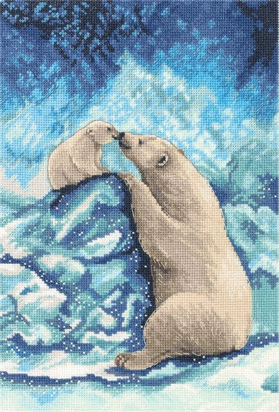Polar Bears Cross Stitch Kit, Panna J-7082