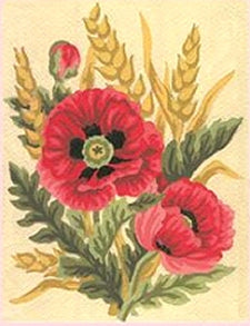 Poppies and Wheat Tapestry Kit, Collection D'Art CD3116K