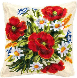 Poppies and Daisies CROSS Stitch Tapestry Kit, Vervaco PN-0008562