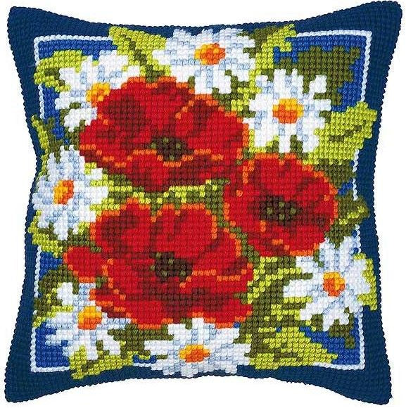Poppies and Daisies CROSS Stitch Tapestry Kit, Vervaco PN-0008615