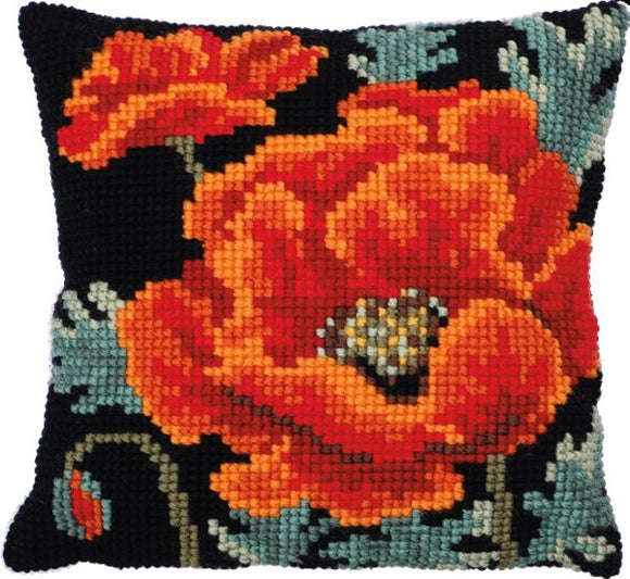 Poppy Bloom CROSS Stitch Tapestry Kit, Needleart World  LH9-025