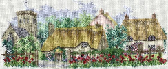 Poppyfield Lane Cross Stitch Kit,  Derwentwater Designs