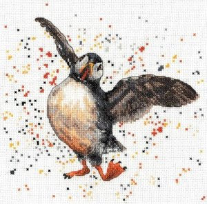 Presley the Puffin Cross Stitch Kit, Creative World of Crafts