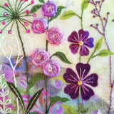 Purple Garden Embroidery Kit, Beaks and Bobbins
