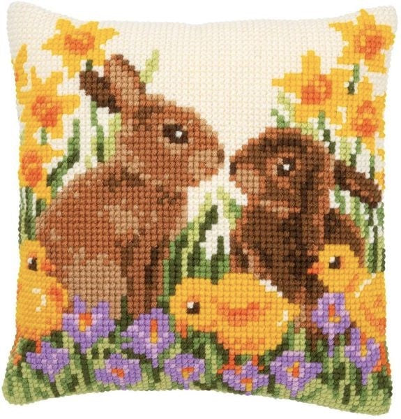 Rabbits and Chicks CROSS Stitch Tapestry Kit, Vervaco pn-0183143