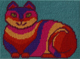 Rainbow Cat Tapestry Kit Needlepoint Kit, Designers Needle