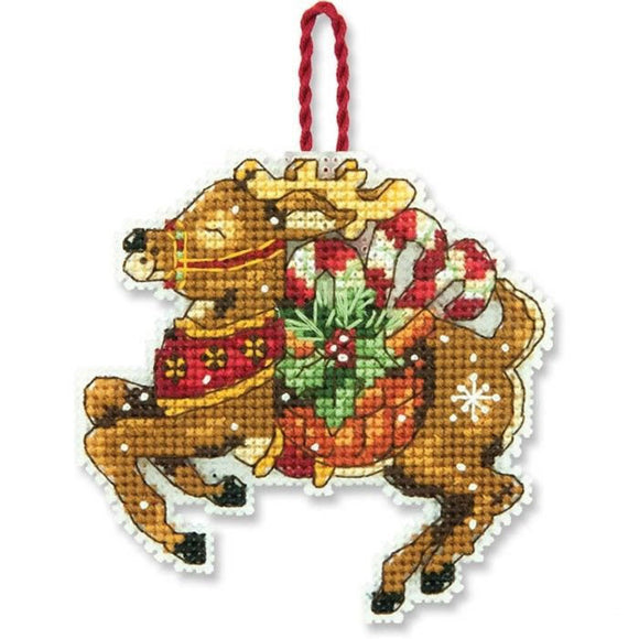 Reindeer Ornament Cross Stitch Kit, Dimensions D70-08916