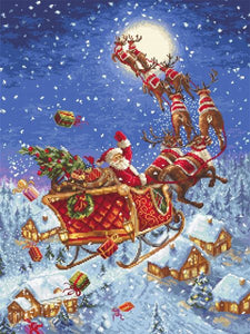 Reindeer on its Way Cross Stitch Kit (Luca-s) LetiStitch LETI958