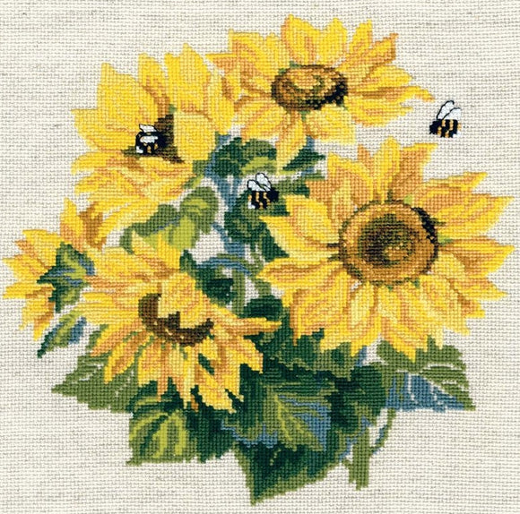Cross Stitch Kit Sunflowers, Counted Cross Stitch Riolis R776
