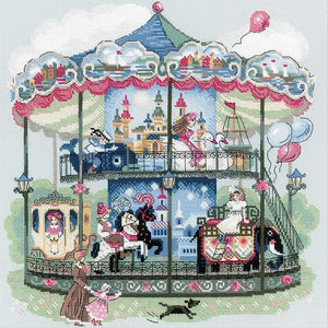 Cross Stitch Kit Carousel, Counted Cross Stitch Riolis R1458