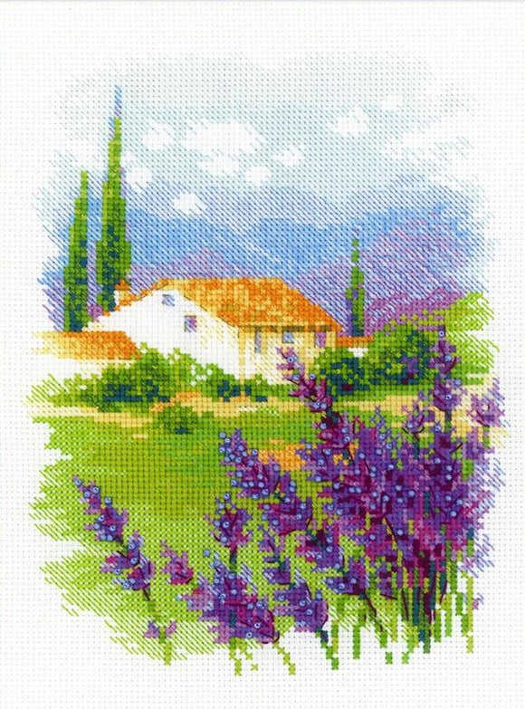 Cross Stitch Kit Farm in Provence, Counted Cross Stitch Kit Riolis R1691
