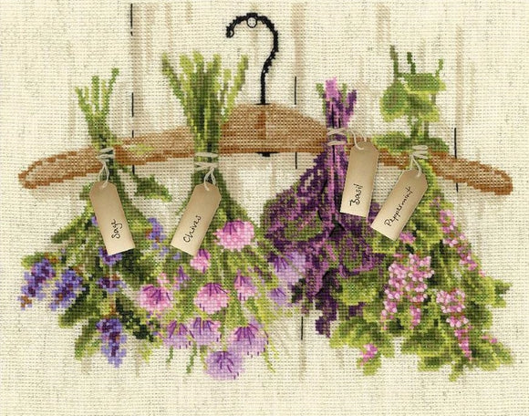 Cross Stitch Kit Herbs, Counted Cross Stitch Riolis R1717