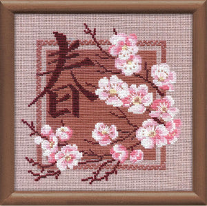 Cross Stitch Kit Oriental Spring Counted Cross Stitch Kit R812