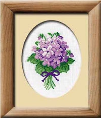 Violets Cross Stitch Kit, Riolis R240