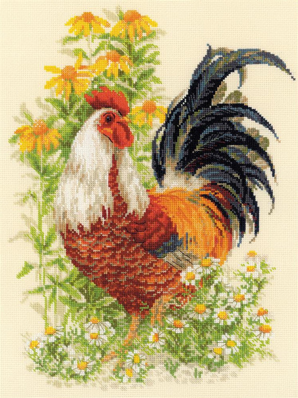 Cross Stitch Kit Rooster Counted Cross Stitch Kit Riolis R1479
