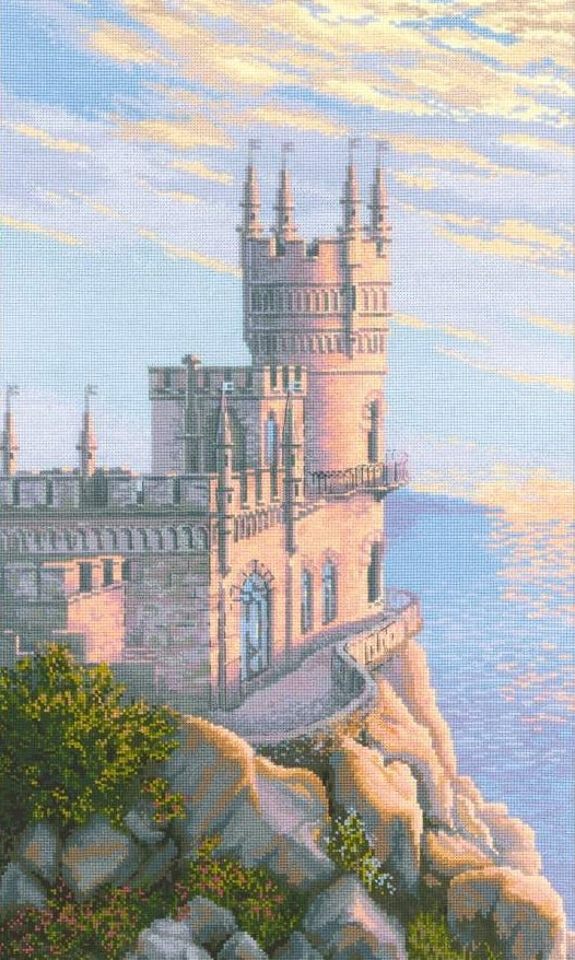 Swallows Nest Castle, Counted Cross Stitch Kit Riolis R1645