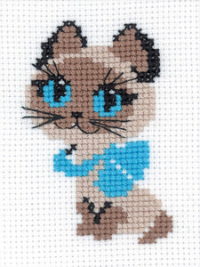 Cross Stitch Kit Kitten, Counted Cross Stitch Riolis R462