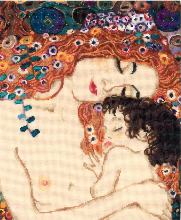 Motherly Love, Gustav Klimt Cross Stitch Kit, Riolis R916