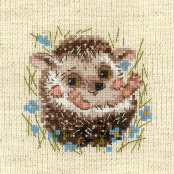Cross Stitch Kit Hedgehog, Counted Cross Stitch Riolis R1753
