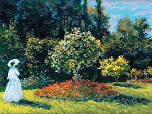 Monet Woman in a Garden, Cross Stitch Kit, Riolis R1225