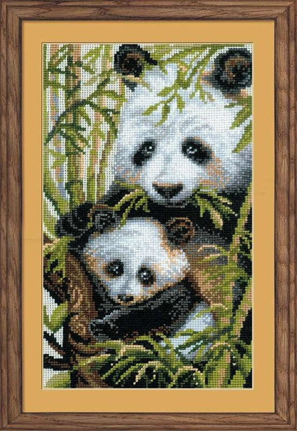 Panda with Young Cross Stitch Kit Riolis R1159