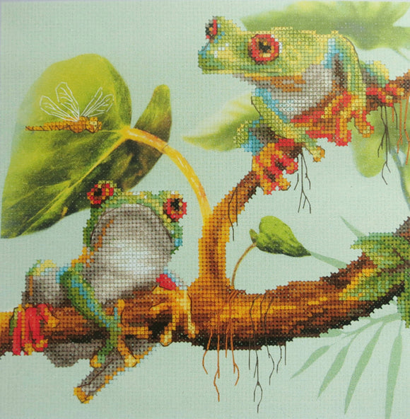 Tree Frogs Cross Stitch Kit Riolis RPT-0083