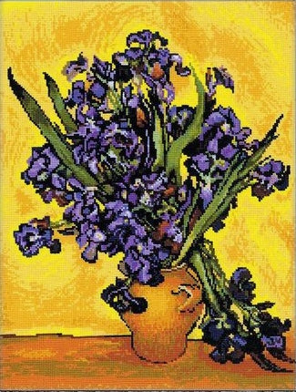 Van Gogh Irises Cross Stitch Kit, Riolis R1087