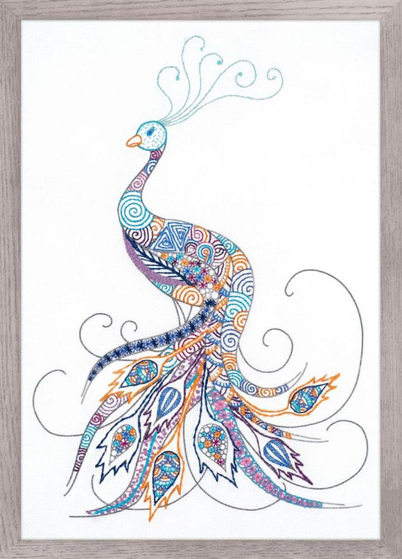 Bird of Luck, Peacock Embroidery Kit, Riolis R1587