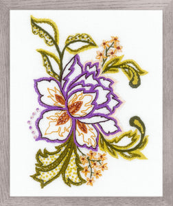 Embroidery Kit Jacobean Flower Embroidery, Riolis R1687