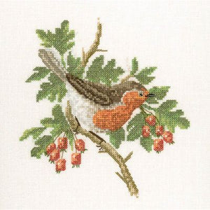 Robin Cross Stitch Kit, Heritage Crafts - David Merry