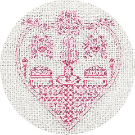 Rose Garden Sampler Cross Stitch Kit, Panna SO-1768