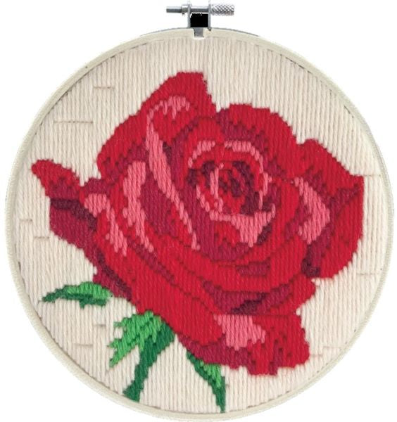 Rose Rouge Long Stitch Kit, Needleart World LST3-005