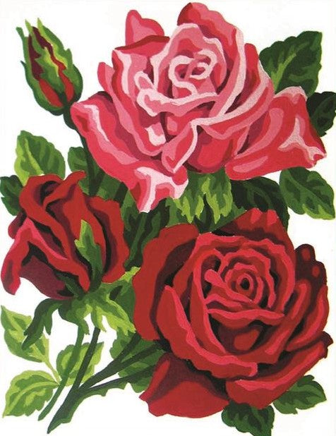 Red Rose Trio Tapestry Kit, Grafitec K03-282