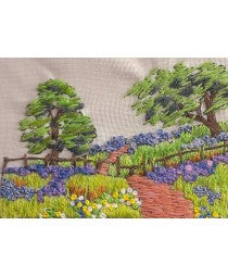 Embroidery Kit Hillside Path, Rowandean Embroidery