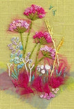 Embroidery Kit Pink Cow Parsley, Rowandean Embroidery