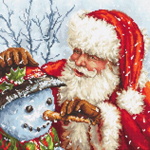 Santa and Snowman Cross Stitch Kit (Luca-s) LetiStitch LETI919