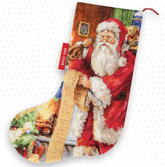 Santas List Christmas Stocking Cross Stitch Kit Luca-s PM1232
