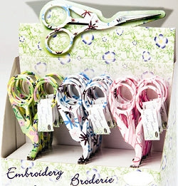 Embroidery Scissors, Stork Embroidery Scissors, Pastel Floral