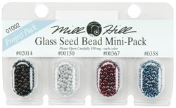Seed Beads, Mill Hill Beads, Multi Bead Pack, 2.5mm 01002