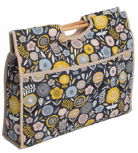 Scandinavian Bloom Needlework Bag, Knitting Organiser, Craft Bag