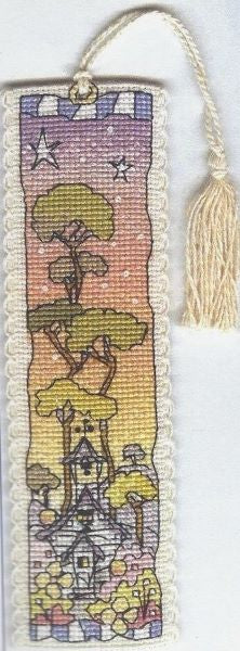 Small White Church Bookmark Cross Stitch Kit, Michael Powell Art BM019