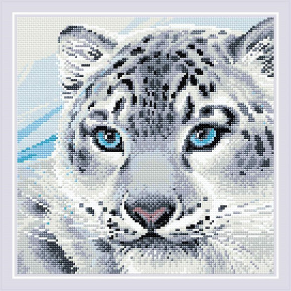 Diamond Mosaic Kit, Snow Leopard, Riolis AM0040