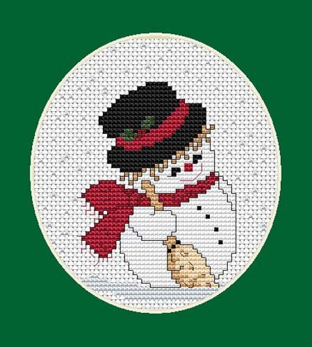 Snowman Cross Stitch Kit Mini, Luca-s B1071