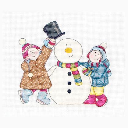 Snowman Scene Cross Stitch Kit, Anchor PPN103